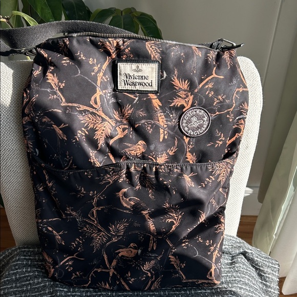 Vivienne Westwood Black and Copper-toned Vegan Crossbody Bag - Picture 1 of 11